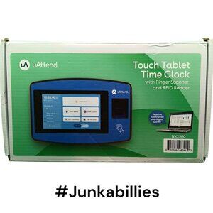uAttend Touch Tablet Time Clock with Finger Scanner and RFID Reader